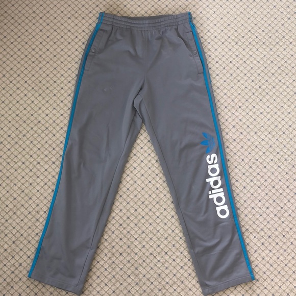 teal adidas pants